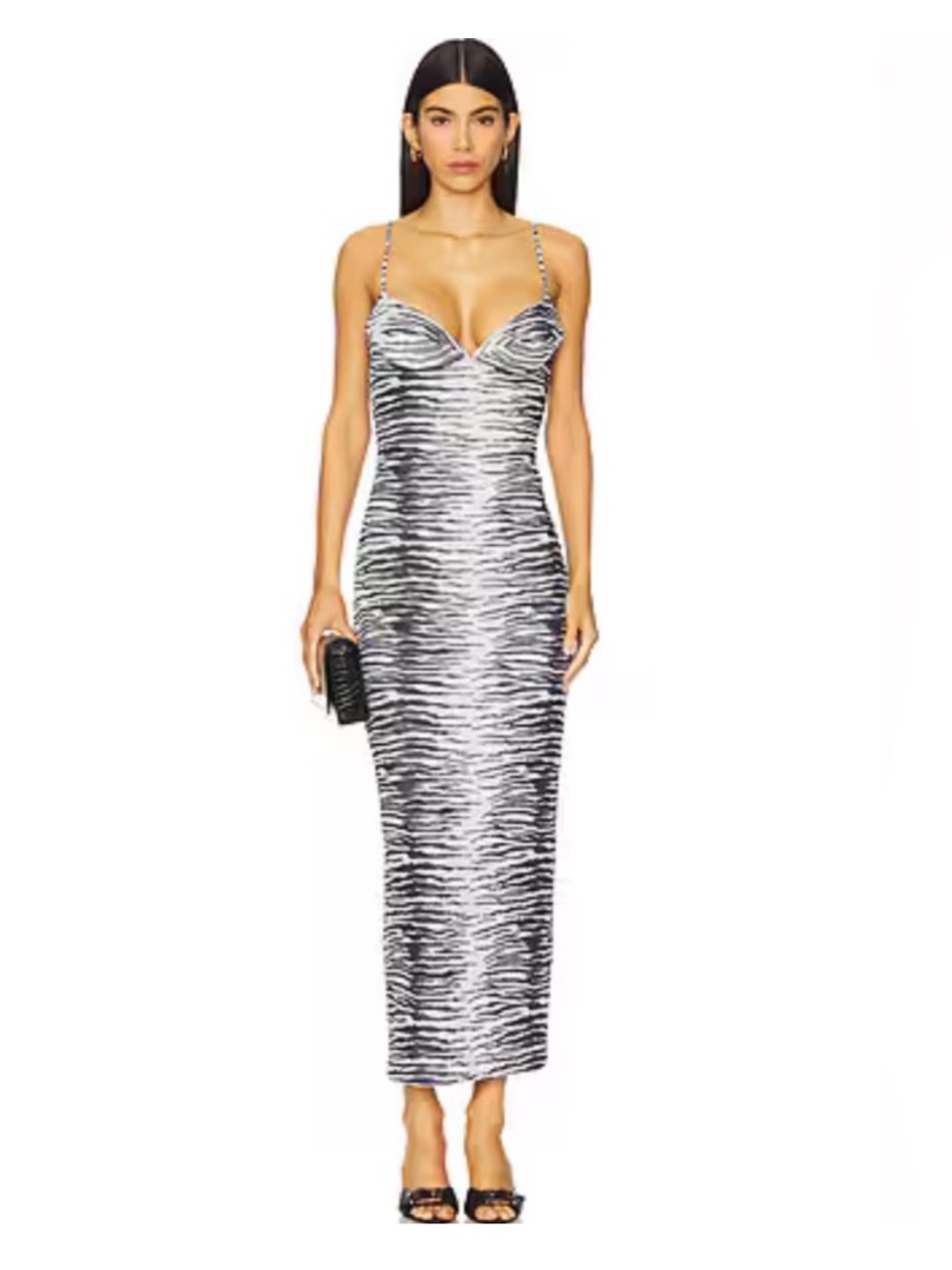 NWT Miaou Florence Dress in Zebra Size Large - Picture 2 of 8